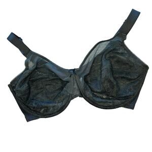 HSIA Women’s Lace Sexy Underwire Bra Sz 38H Adjustable Strap Hook Eye Blue Slate